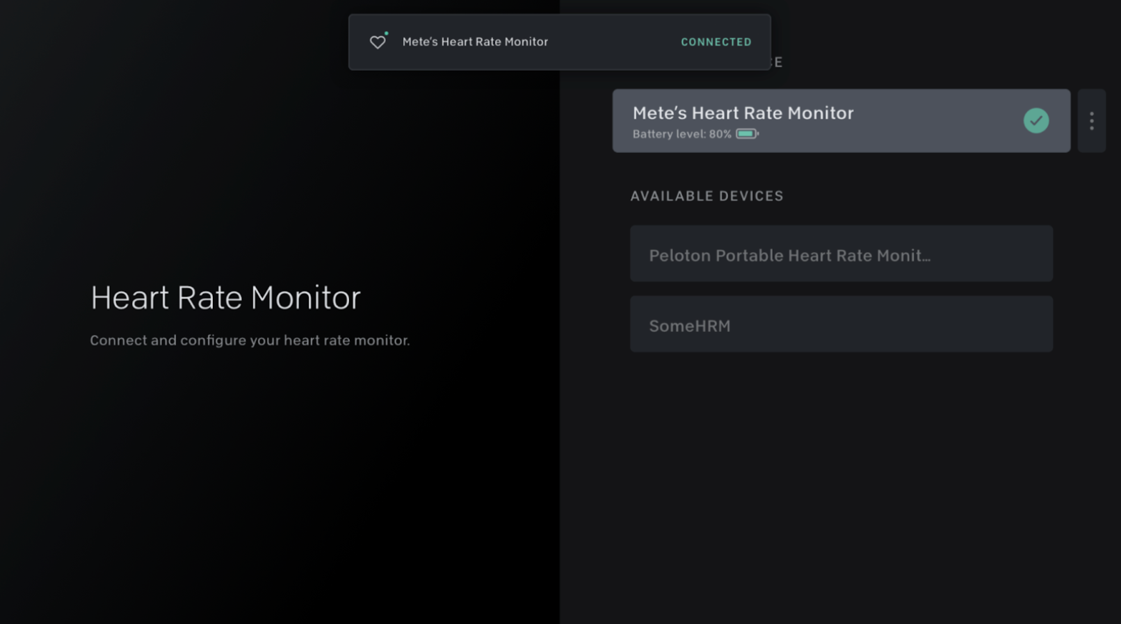 Pairing a Bluetooth Device with the Peloton Guide