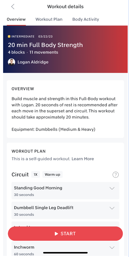 Peloton app workout online schedule