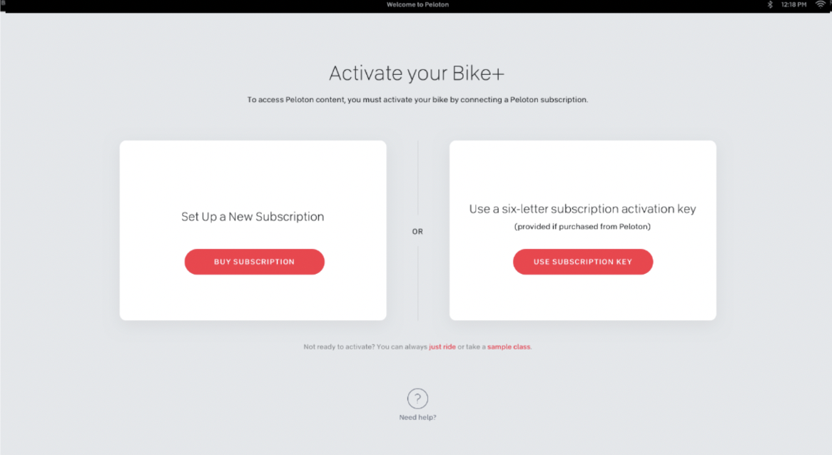 How does peloton online subscription work