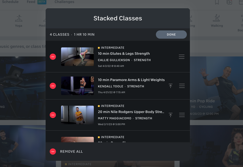 Peloton stacking classes hotsell