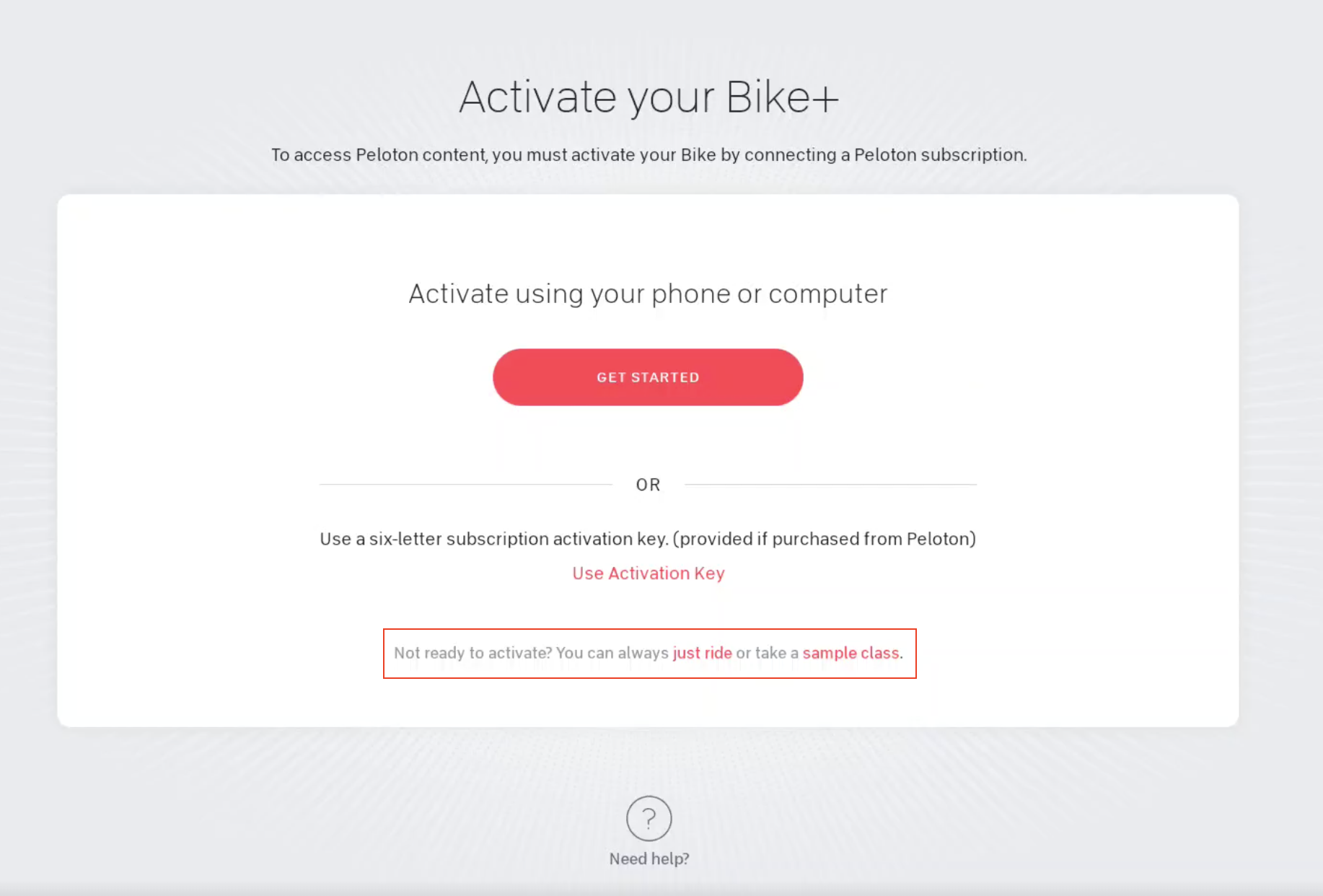 Peloton subscriptions store