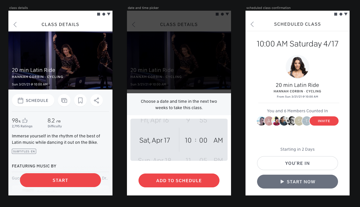 Peloton live sale ride schedule