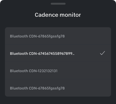 connect cadence sensor to peloton app
