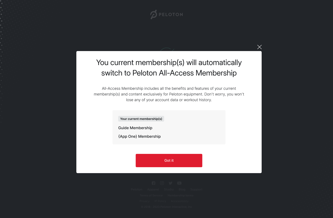 How does peloton membership work discount