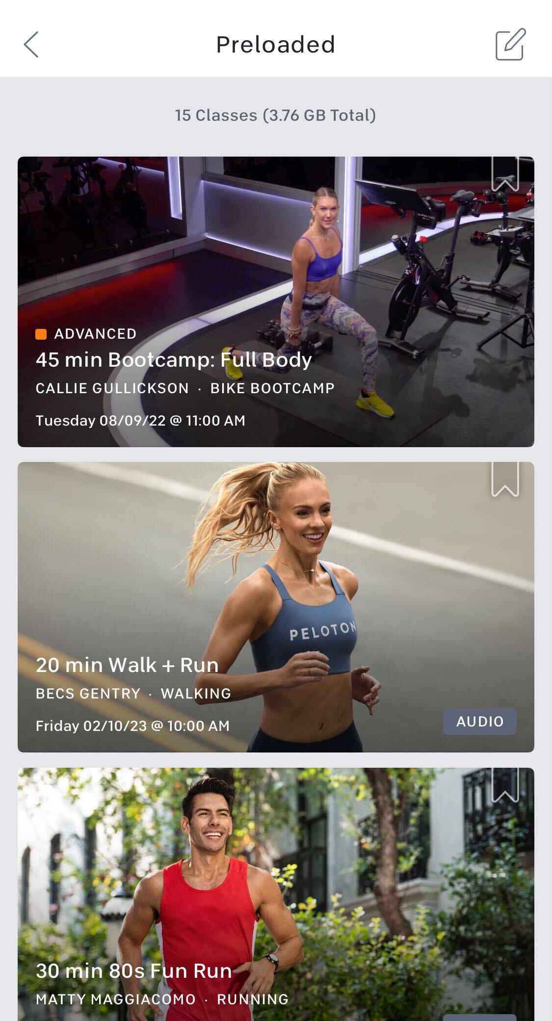 Free peloton classes hotsell