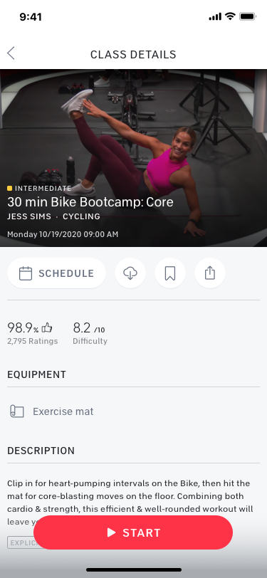 Peloton app schedule hotsell