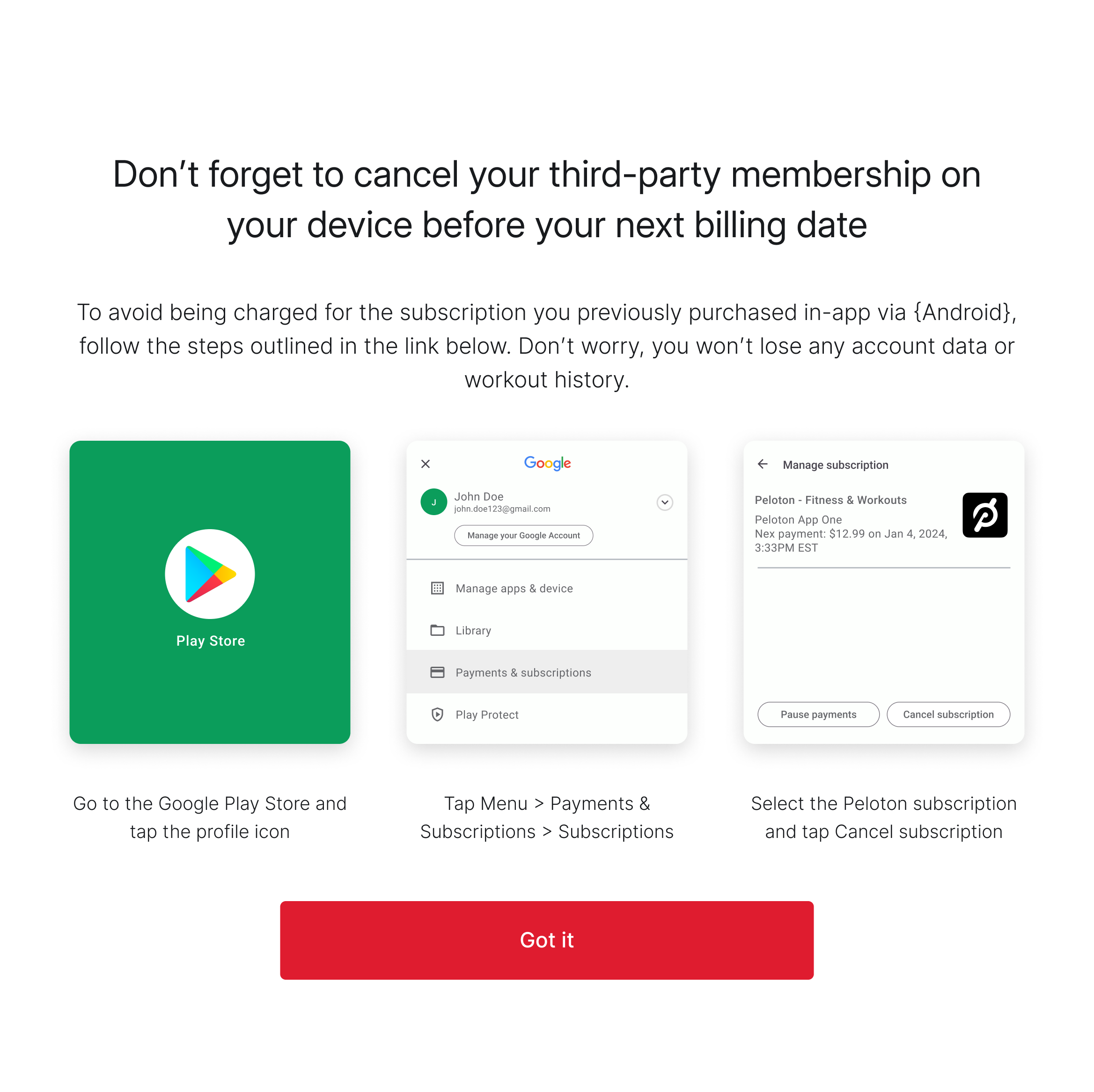 Activating Your Peloton Product and Membership