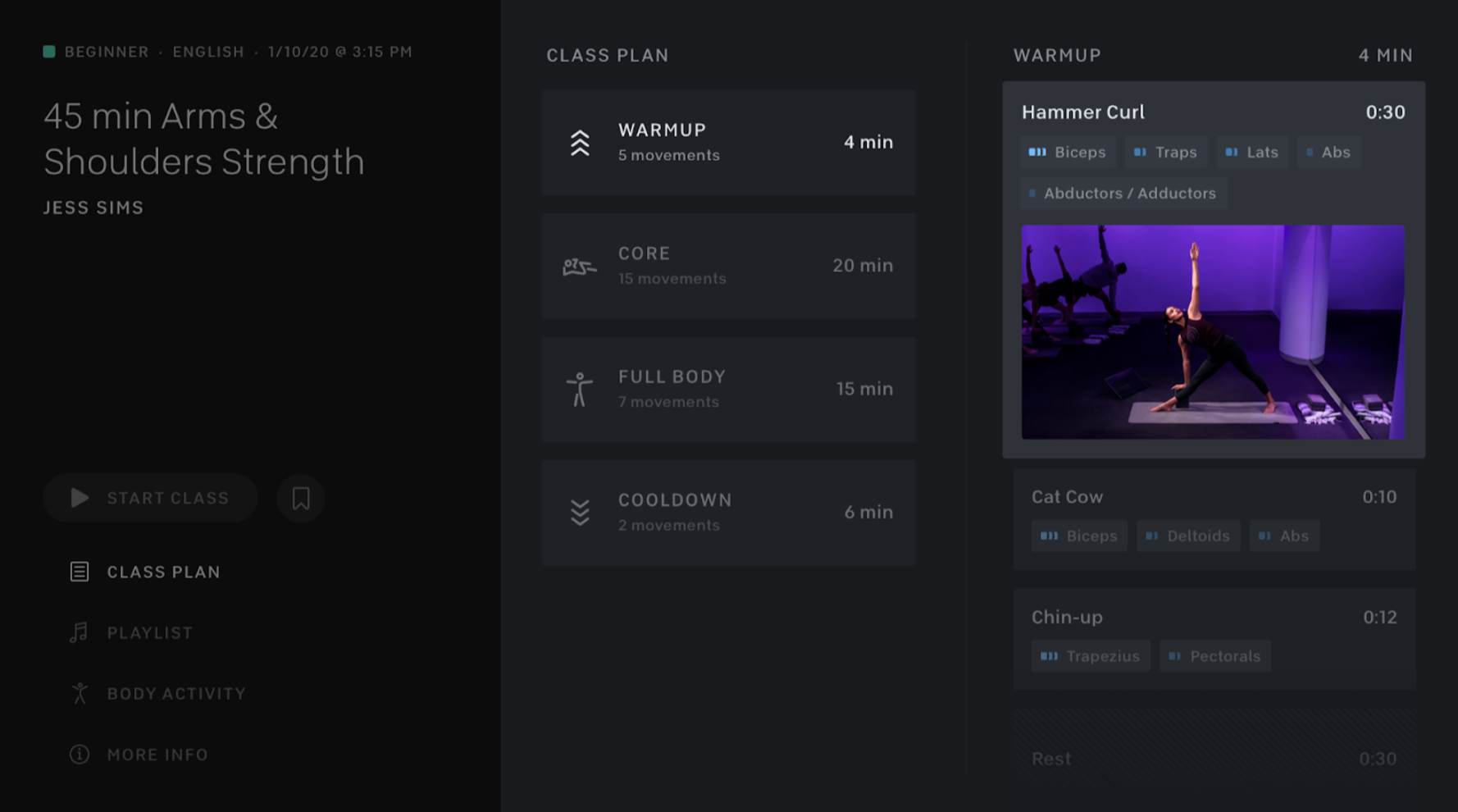 Peloton Workouts: Finding a Class on the Peloton Guide